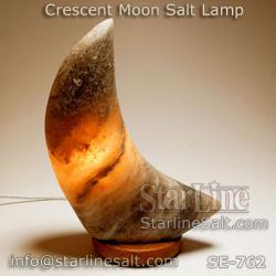 Crescent Moon Grey Salt Lamp